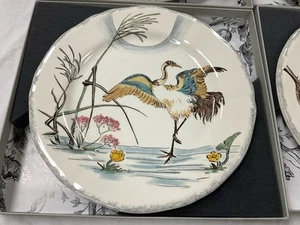 SCHÖNER STEINGUTTELLER VON GIEN SERIE " LES GRAND OISEAUX " Handbemalt - Bild 1 von 17