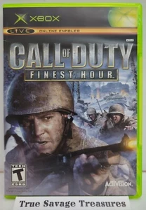 Call of Duty Finest Hour (Microsoft Xbox, 2004) CIB, Etiqueta Negra, Original Xbox - Imagen 1 de 8