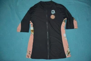 RASHIE 50+ RIP CURL SURF WEAR Label ZIP FRONT Size 16 GREY NEW Condn RRP $69.99 - Foto 1 di 1