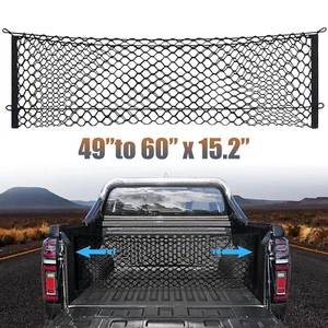Rear Truck Bed Cargo Net Mesh Storage for Chevrolet Silverado 2013-2021 LTZ F150 - Picture 1 of 10