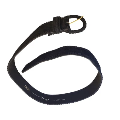 Cinturón Bass negro gamuza genuina Omega 4814 llamativo Foto 1 de 4