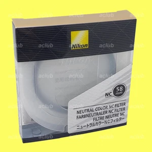 Originale Nikon 58 mm colore neutro filtro NC protezione obiettivo trasparente NC-58 mm - Foto 1 di 2