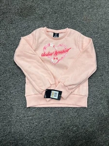Under Armour Toddler Girls Peach Crew Neck Sweatshirt New - Picture 1 of 2