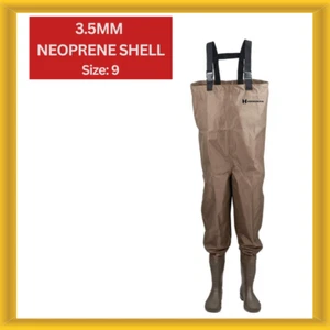 Hodgman Mackenzie Cleated Bootfoot Chest Waders Fishing Gear Size 9 Brown - Picture 1 of 1