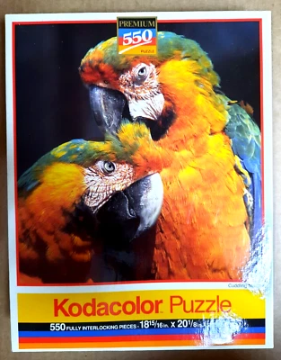 Vintage 1991 sealed 550 piece jigsaw puzzle PARROTS Kodak Kodacolor by Rose Art - Image 1 of 4