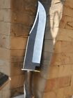 25" CUSTOM HANDMADE CARBON STEEL HUNTING RAMBO BOWIE KNIFE WITH ANTLER STAG HORN
