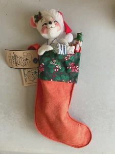 Vintage Annalee 1999 Weihnachten Strumpf Füller Maus 7" - Bild 1 von 10