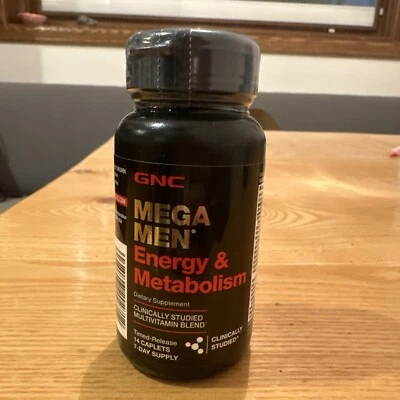 GNC Mega Men Energy & Metabolism  Dietary Supplement 14 Caplets ! - Image 1 of 4