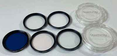 Lot of 5 - Quantaray Lens Filter 49mm (80A, 1A, C.S, DIFF, +3) Screw On Japan - Image 1 of 4