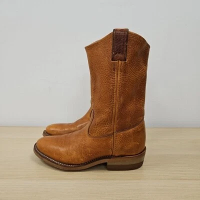 Chippewa Vintage Western Cowgirl Brown Leather Chunky Boots Size Uk 4.5 USA 6.5 - Image 1 of 4