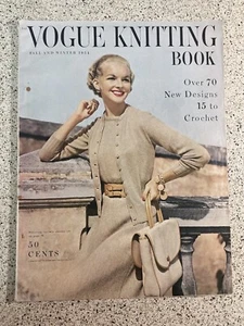 VINTAGE VOGUE KNITTING BOOK Fall Winter 1954 70 Design 15 To Crochet - Picture 1 of 7