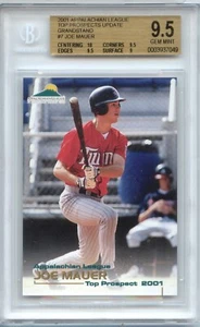 JOE MAUER 2001 Appalachian League Top Prospect pre rookie BGS 9.5 HOF 1st ballot - Picture 1 of 1