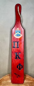 VTG Pi Kappa Phi Omicron Chapter ALABAMA Wild Bill '54 Wooden Paddle LG Balfour - Picture 1 of 7
