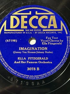 Ella Fitzgerald - Imagination Sugar Blues - DECCA 78 Jazz - Picture 1 of 2