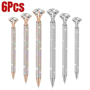 Big Diamond Pens with Crystal Bling Rhinestone Pen Metal Diamond Ballpoint Pens - Picture 1 of 8