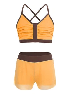 Kids Girls Outfits Fashion Swimsuit Holiday Bathing Suit Quick Dry Color Block - Picture 1 of 72