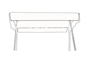 RICAMBIO TETTO DONDOLO 4 POSTI COTONE PANAMA CM270X165 ARREDO GIARDINO PISCINA - Foto 1 di 20