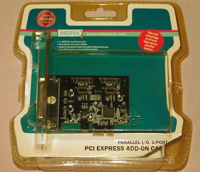 Digitus Parallel PCIe-Karte Schnitttstelle SPP EPP ECP PCI Express + Low Profile - Bild 1 von 2