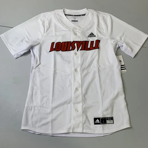 NWT Adidas Louisville Cardinals Baseball Jersey Team Issue Large White Sports Cover