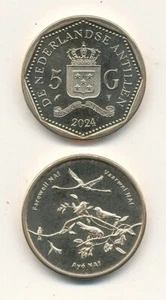 Netherlands Antilles __ 5 Gulden 2024 UNC The last Netherlands Antillean coin - Picture 1 of 1