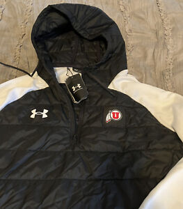 UTAH UTES Hooded UNDER ARMOUR Quilted Pullover XL Jacket NEW Black FREE SHIPPING