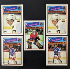 1988-89 Topps Hockey Insert  Stickers Cards.    U-pick from the list.