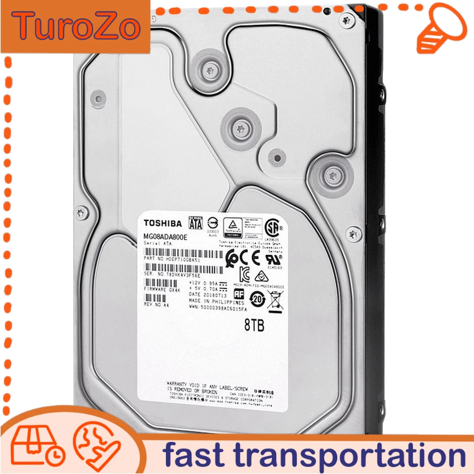 MG08ADA800E Toshiba Enterprise 8 TB SATA 6 Gb/s 3.5in.250M HDD hard disk