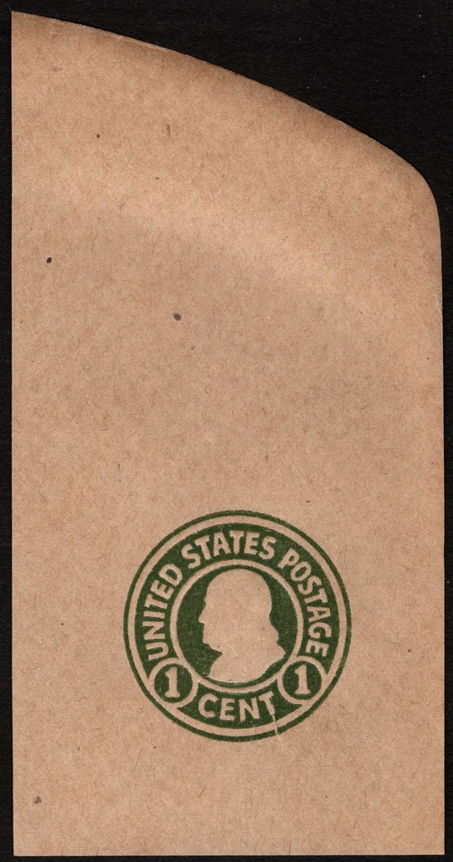 US - 1920 - 1 Cent Green Postal Stationery Cut Square # W427 Mint Cut Square XF - Image 1 of 1