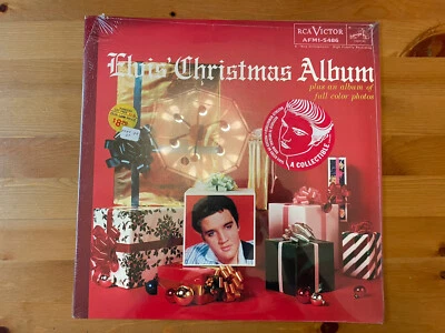 ELVIS PRESLEY "ELVIS' CHRISTMAS ALBUM" 1985 RCA GREEN VINYL STILL SEALED/NEW OOP - Image 1 of 4