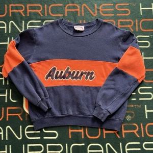 Vintage Auburn Tigers Sweatshirt Navy Size Small Nutmeg Mills 80s NCAA Football - Bild 1 von 4