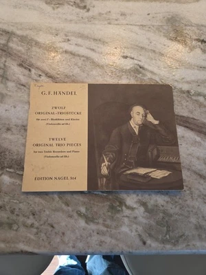G.F.HANDEL 12 ORIGINAL TRIO PIECES Treble RECORDERS & PIANO Sheet Music Book - Image 1 of 2