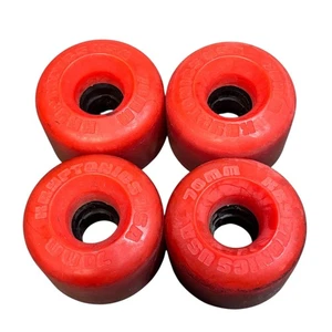 Ruedas de monopatín longboard vintage Kryptonics EE. UU. 70 mm rojo naranja uretano - Imagen 1 de 5