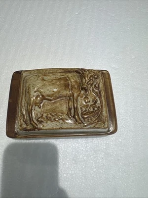 Ceramic Butter Dish With Lid Cow Design - Image 1 of 4