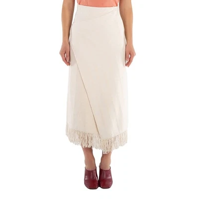 Jil Sander Jacquard Asymmetric Hem Wrap Midi Skirt, Brand Size 34 (US Size 2) - Image 1 of 4