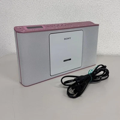 SONY CD Radio ZS-E80 CD-R/RW playback Pink Operation confirmed Used Japan 2017 - Image 1 of 4