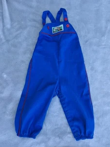Vintage Walt Disney Winnie The Pooh Blue USA Medium 20-25 Lbs 12-18 Mth Overall  - Picture 1 of 14