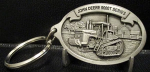 John Deere Waterloo Works 9400T  9000T Series Ag Crawler Tractor Pewter Keychain - Picture 1 of 3