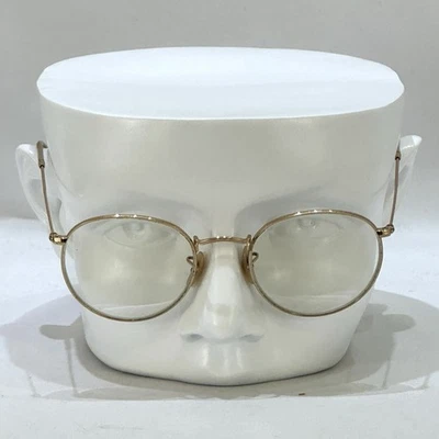 Ray-Ban Havana Round Optics RB3447 001 53-21 145 3N Gold Brillengestell mit Sonne - Bild 1 von 2