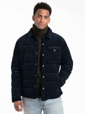 NUEVO CON ETIQUETAS Auténtico Polo Ralph Lauren Hombres Pana Plumón Chaqueta Azul Marino Talla XL Foto 1 de 2