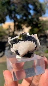 Terminated Pink Cap Tourmalinr with Combine Morgonite & feldspar - Picture 1 of 8