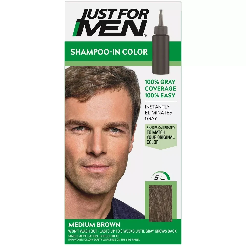 Just for Men H-35 MEDIUM BROWN Hair Color Shampoo (B113) - Image 1 of 1
