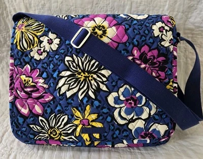 Bolso Mensajero VERA BRADLEY 18892-165 Violeta Africano/Floral NUEVO CON ETIQUETAS NUEVO Foto 1 de 4