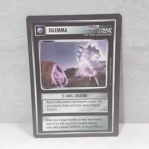 1994 Star Trek The Next Generation CCG DILEMMA EL-ADREL CREATURE Black Border - Picture 1 of 2