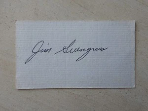 Tarjeta de visita autografiada de Jim Greengrass - Imagen 1 de 2