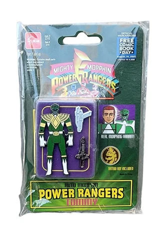 Power Rangers Green Tommy Jason David Frank Signed Autograph Figure Enamel Pin Cover