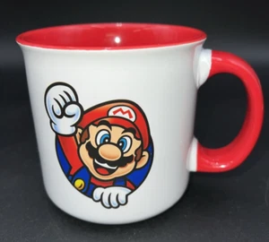 Nintendo Super Mario Mug Red White 15oz Coffee Cup Ceramic Mario Logo Game - Picture 1 of 8