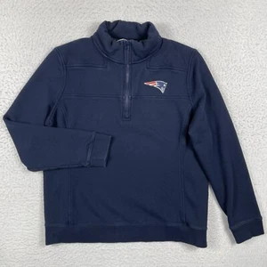 New England Patriots Sweater Womens XL Blue 1/4 Zip Vineyard Vines NFL Football - Picture 1 of 13