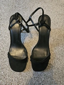 women's next black sandals size 8w - Picture 1 of 4