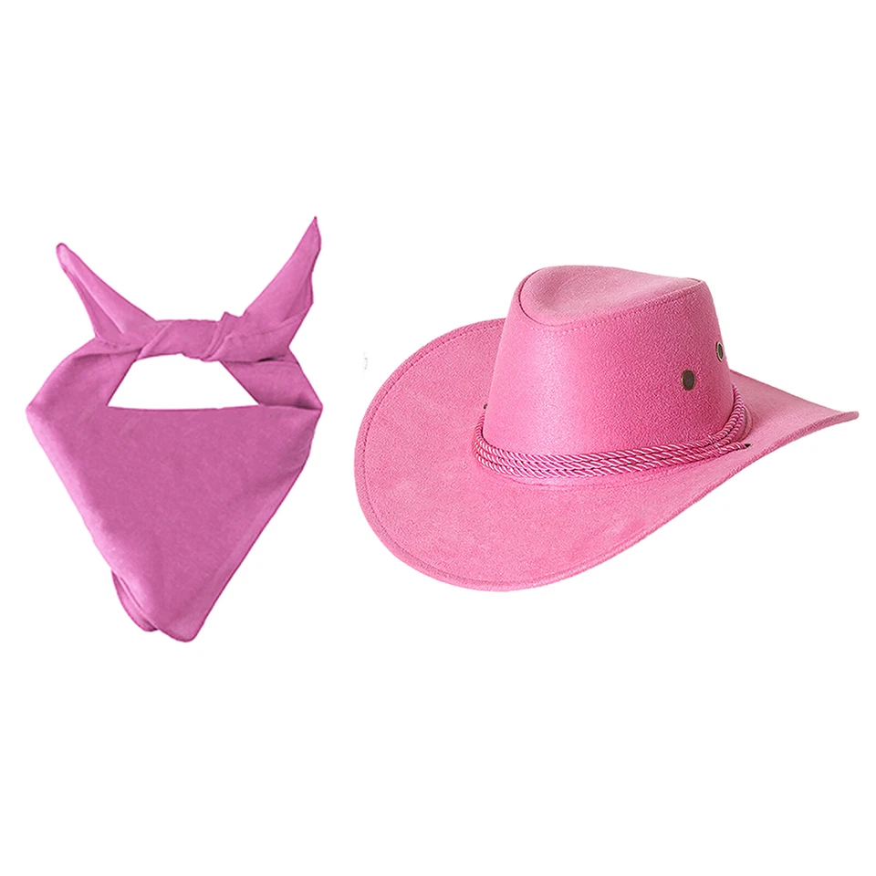 Acessório de cosplay infantil cowboy vaqueira cachecol bandana com chapéu faroeste Halloween - Imagem 1 de 1