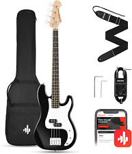 Electric Bass Guitar 4 Strings Full-Size Standard Bass Pb-Style Beginner Kit Bla for sale